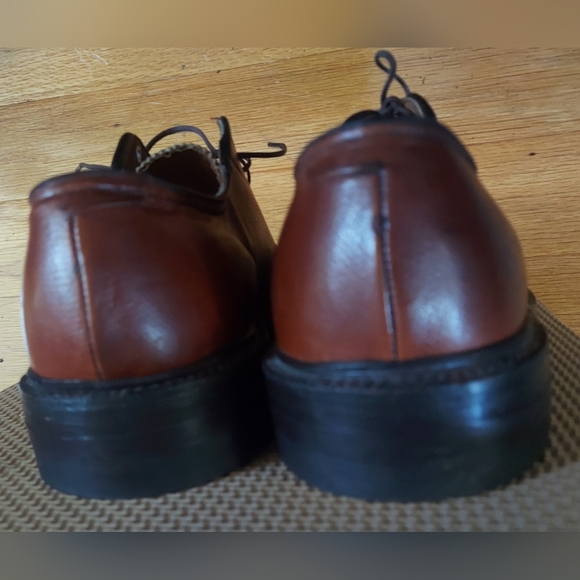 JORDAN MARSH 736222 MEN'S SADDLE TAN LEATHER LACEUP OXFORDS SIZE 7.5 E - Picture 7 of 14